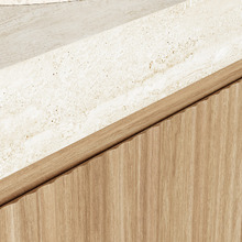 Florence Natural 1200mm Wall Hung Vanity & Shaving Cabinet Package